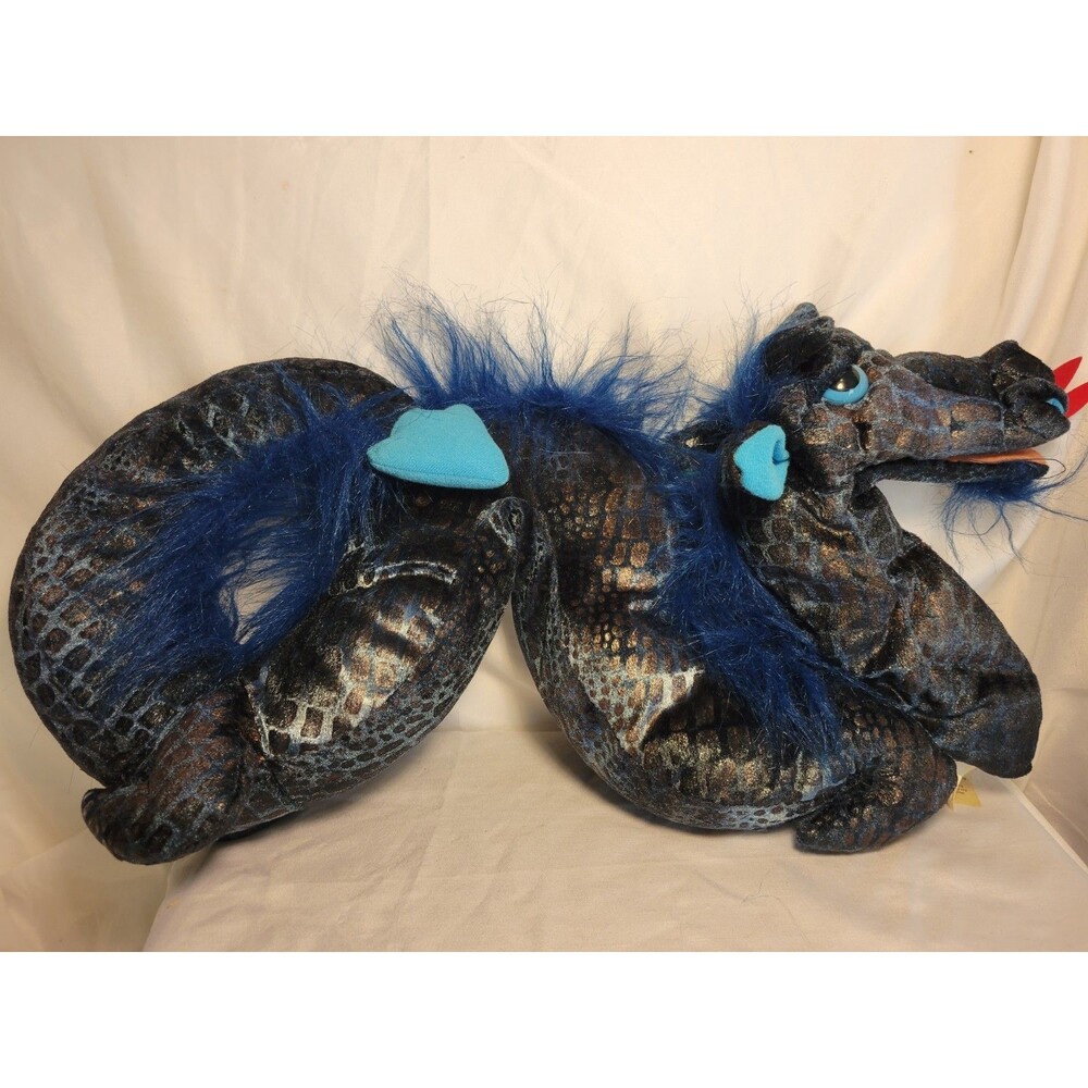 Folkmanis Puppets Dark Blue Sea Serpent Around 20” Long Hand Puppet Sea Monster